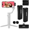 Movo Wireless Mini DI DUO Microfono Lavalier Ultracompatto Dual Wireless per iPhone con 2 Microfoni Lavalier Clip, Batteria 10HR, Portata 164ft, Connettore Lightning