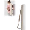 Doukesh Borsa per Tappetino Yoga Porta Tappetino Yoga Sacca Custodia Tappeto Palestra e Pilates con Coulisse Multifunzione Sacca per Tappetini Pilates per Fitness Ginnastica Sport Bianco 17 * 17 * 74CM