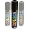 pibivibi 3 spray per capelli nero, set risparmio, 3 lattine da 100 ml, spray colorato per carnevale, Halloween e feste