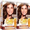 Garnier 2x Garnier Belle Color Colorazione in Crema per Capelli Permanente Azione Nutriente Illuminante Risultato Naturale con Olio di Germe di Grano Colore 23 Castano Cioccolato Dorato - 2 Confezioni