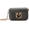 Pinko, LOVE CLICK MICRO SHEEP NAPPA C Donna, Z99Q_NERO-ANTIQUE GOLD, One size