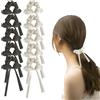 CADTARBAB 10 Pezzi Scrunchies per Capelli Seta Fiocco per Capelli Grande Elastici Capelli Donna di Seta Corde Fasce per Capelli da Donna Bambina Accessori