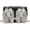 DEEVORCA Elegante Borsa A Tracolla Catena Da Donna Moda Strass Nappa Messenger Bag Viaggio Lavoro Festa Datazione Nozze Borse A Mano Pu Pelle Borse Da Ascella Borsa Da Banchetto Nero