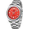 TYBERLEY BENYAR 5185 Orologio automatico da uomo cinturino in acciaio inox impermeabile luminoso casual business sport analogico a carica automatica Data orologio da polso