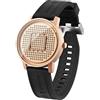 EUTOUR Orologio Magnetico da Uomo con Traccia Quadrata Inseguimento Dinamico Creativo Minimalista alla Moda Orologio al Quarzo con Cuscinetto a Sfera 40mm Cinturino in Silicone Oro