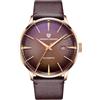 TYBERLEY Moda Uomo Orologio Meccanico Automatico Acciaio Inox Cinturino in Pelle Impermeabile Semplice Orologi da Polso Business sportivo PD2770