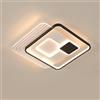 Comely Lampada a soffitto a LED Quadrato 45x45cm 37W Regolabile con telecomando Lampada a soffitto in acrilico Nero Bianco Moderno per Soggiorno Camera da letto Cucina Corridorio Illuminazione interna