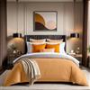 Nuit Des Rêves Copripiumino singolo Ranforce Premium (135 x 200 cm), 100% cotone, arancione, chiusura con bottoni, 155 fili, lavabile in lavatrice a 30 °C, morbido e resistente