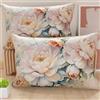 PETTI Artigiani Italiani - Coppia di Federe Cuscino Letto 50x80 cm, Federa in Microfibra Anallergica, Set Due Fodere Copricuscino Matrimoniale Fantasia Floreale, 100% Made in Italy