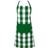 DII Grembiule da chef classico, in cotone, verde e bianco, taglia unica