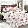 Italian Bed Linen Set Copripiumino Fantasy, Lavorato in Italia - Parure Copri Piumino - Sacco Piumone 150x200 cm con Patella e federa Cuscino, Singolo, Starfish