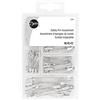 Dritz Curved Safety Pins with Storage Box, Assorted Sizes, 90 Count Quilting-Spille da Balia Curve assortite, Confezione, plastica e Acciaio Inox, unità