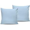 Nuit Des Rêves Lussuoso set di federe in raso (2 pezzi), 80 x 80 cm, 100% raso di cotone, 210 fili, chiusura a busta, lavabile in lavatrice a 30 °C, elegante colore blu