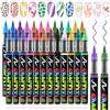 EBANKU Penne per nail art 3D Point Graffiti, penna punteggiata per disegnare pittura, pennello fai da te, per nail art, bellezza, decorazione manicure, strumenti per Halloween, Natale (24 colori)