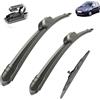 Autopixl Tergicristallo for auto compatibile con Ford Fiesta 5 MK5 Hatchback 2003-2008 Tergicristallo anteriore posteriore for auto Tergicristalli in gomma morbida Parabrezza automatico 22+16+11 (Color : 3