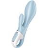 Satisfyer, vibratore, vibratore Rabbit, 'Air Pump Bunny 1', 20,5 cm, materiale delicato sulla pelle, ricaricabile, asta gonfiabile