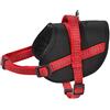 Bobby Easy Safe - Pettorina per cani con medaglietta, Taglia XXS, in Nylon Riflettente con Copri Manto, Chiusura a Fibbia regolabile, Rosso, Misura Giropetto 27-34 cm
