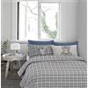 IlGruppone Passione Casa Copripiumino in Flanella Felpato Prodotto Italiano 100% Cotone di Flanella Sacco e Federe - Singolo - Beige (TartanOrsetto Azzurro, Matrimoniale)