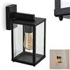 hofstein Lampada da parete per esterni Palanga, lampada da esterno in metallo/vetro in nero/chiaro, lampada verso il basso per terrazza/giardino/ingresso, 1 x E27, con grande effetto luminoso, senza lampadina