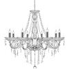 TRY-YEAN Lussuoso Lampadario a 8 Bracci Lampadario in K5 Cristallo Trasparente Lampada a Sospensione E14 con Catena Regolabile Stile Candela per Camera da Letto, Soggiorno, Sala da Pranzo, Corridoio
