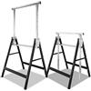 Jopassy Set di 2 cavalletti da lavoro, portata 200 kg, cavalletti pieghevoli in 7 posizioni, altezza regolabile, 80 - 130 cm, in metallo