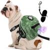 Hosiwei Stoviglie per cani con guinzaglio, dispenser di sacchetti per cani e cuccioli di animali domestici, zaino regolabile da viaggio per cani di piccola taglia media