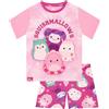 Squishmallows Pigiama Bambina, Pigiama Bambino Manica Corta, Pigiami Ragazza Estate, Rosa 12-13 Anni