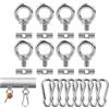 NOLACE Gancio per Tendalino Camper Ganci per tenda 8 set da 6 mm Acciaio Tende da Sole Inossidabile Ganci Accessori Roulotte Ganci per Tende da Campeggio，per Tubatura Rails per Roulotte，Camper, Barche