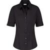 Seidensticker Camicia a Maniche Corte Slim Fit Blouse, Nero, 38 Donna
