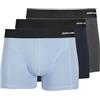 JACK & JONES JACK&JONES JACPHILIP Bamboo Trunks 3 Pack Boxer a Pantaloncino, Asphalt/Pack:Glacier Lake-Navy Blazer, L Uomo