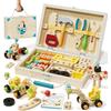 Lehoo Castle Giochi in Legno Cassetta Attrezzi Bambini Attrezzi Giocattolo Educativi in Legno Regalo per Bambini Ragazzo Ragazza 3 4 5 Anni