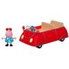 Peppa Pig Jazwares 95706 Peppa Pig Peppa, piccola auto rossa, convertibile con esclusivo personaggio Peppa, auto giocattolo con posti a sedere per 3 personaggi, giocattolo originale Peppa Pig per bambini dai 3
