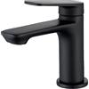 BELZ Rubinetto Bagno Lavabo, Miscelatore Monocomando per Lavabo Quadrato,Rubinetteria Miscelatore da Bagno con Tubo Flessibile,Acqua calda e Fredda,Design Moderno,Risparmia Acqua, Ottone Cromato(Nero)