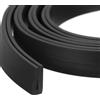 QUARKZMAN Profilo di Protezione a U, Tipo Piatto di Protezione per Bordi in Striscia di Tenuta in Gomma di Lunga 9.8piedi Adatto per Bordi da 0.5-1mm, (13/64 L x 15/32 A) Nero