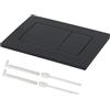 IGTOPS Piastra di azionamento cromata in plastica WC cassetta di ricambio modello compatibile con GEBERIT SIGMA 30, per 2 quantità di risciacqui (nero opaco)