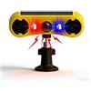 QXMH Allarme sensore di movimento esterno solare - Allarme sonoro per cani che abbaia e spari, 2 * 129dB Loud Noise Maker, 4 modalità, luce stroboscopica attivata dal movimento rosso e blu (1 Pack)