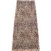 Generisch Donna Leopard Print Maxi Skirt Print Waist Bodycon Long Pencil Skirt Vintage Skirt Donna Lattice, cachi, S
