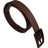 WRJAHCG Cintura Anallergica,Cintura Da Uomo in Silicone Con Fibbia in Plastica,Marrone,120CM/47.3''