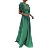 Fulidngzg Abiti da Cerimonia Donna Lunghi Eleganti Abito da Cocktail Alta Elasticità Festa Vestito Elegante Bellissimi Abiti da Cerimonia Lunghi Stile Impero Abiti Cerimonia Bodycon da Sera per Feste