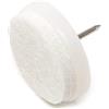 Adsamm® / 32 x feltrini con chiodo / bianchi / Ø 28 mm / tondi / scivoli in plastica con chiodo e base in feltro / piedini protettivi per mobili Adsamm® Quality
