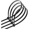 Zarivy Fascette in nylon nero (100 pezzi) da 7,2 x 500 mm, perfette per fissare, raggruppare e organizzare cavi e oggetti in molteplici applicazioni.