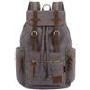 KAUKKO Zaini vintage in tela da uomo zaino casual con coulisse, 3-grigio, Taglia unica, Cartelle