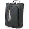Pierre Cardin Cion CL610M - Valigia con lati morbidi e ruote resistenti testate contro lo stress, con maniglia telescopica e cinghie di imballaggio, Nero e grigio., Carry On, Carry On 50x34x20