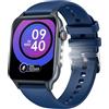 TAOLOON Smartwatch Uomo Con Fitness Orologio Android: 1.96 Digitale Smart Watch Con LED Torcia Bluetooth 100+ Sportive Waterproof Watch Con Contapassi Sonno Calorie Misura Fitness Tracker Per IOS Iphone