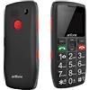 artfone C1 Telefono Cellulare per Anziani con Tasti Grandi丨Volume alto丨Funzione SOS丨Chiamata Rapida丨Funzione di orario丨Batteria da 1800 mAh丨Doppia SIM GSM Senior Telefoni丨1.8 Display丨Radio - Nero