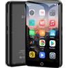 ZAQE Lettore MP3 da 80 GB con WiFi e Bluetooth, schermo touchscreen da 4 zoll, lettore musicale per bambini, lettore MP4 Android con Spotify, Audible, Amazon Music, Deezer, Play Store (nero)
