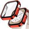 EIHAIHIS Custodia per Apple Watch 42mm 46mm 40mm 44mm 41mm 45mm,Case PC Protettiva in Vetro Temperato Integrata,Cover Impermeabile Protettiva Antigraffio HD per iWatch Series 10 9 8 7 6 5 4 SE(NON PER SERIE 3)
