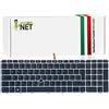 new net - Keyboards - Tastiera Italiana Compatibile con Notebook HP Elitebook 755 G3 755 G4 850 G4 850 G3[ con Frame - Retroilluminata - Layout ITA ]