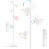 Mixinlei Lampada da Terra Salotto, 42W 4200LM Piantana Lampada Lettura LED con Telecomando e Controllo Tattile, Luminoso Dimmerabile 4 Temperature di Colore, 3 Luci Individuale per Soggiorno Camera Ufficio