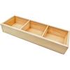 Anktily - Scatola divisoria in legno non finita con 3 scomparti, scatola espositiva, organizer per calzini, custodia per biancheria intima, vassoio espositivo in legno per gioielli, oggetti da